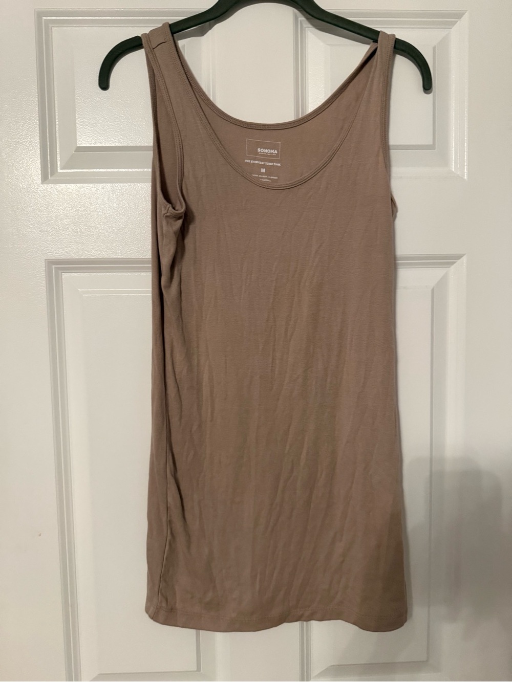Sonoma | Beige Tan Cotton Blend Everyday Tunic Tank | Size M